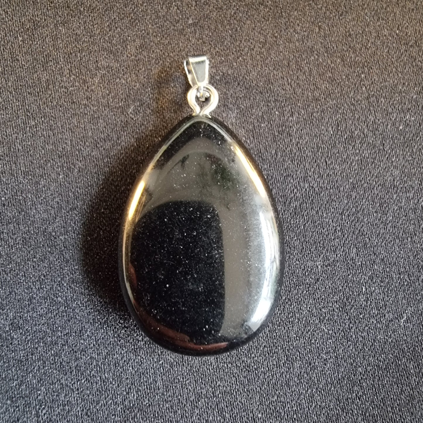 Pendentif Larme Obsidienne Noire