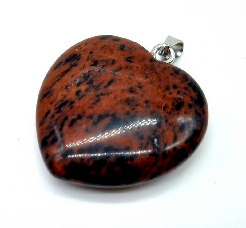 Pendentif Coeur Obsidienne Mahogany